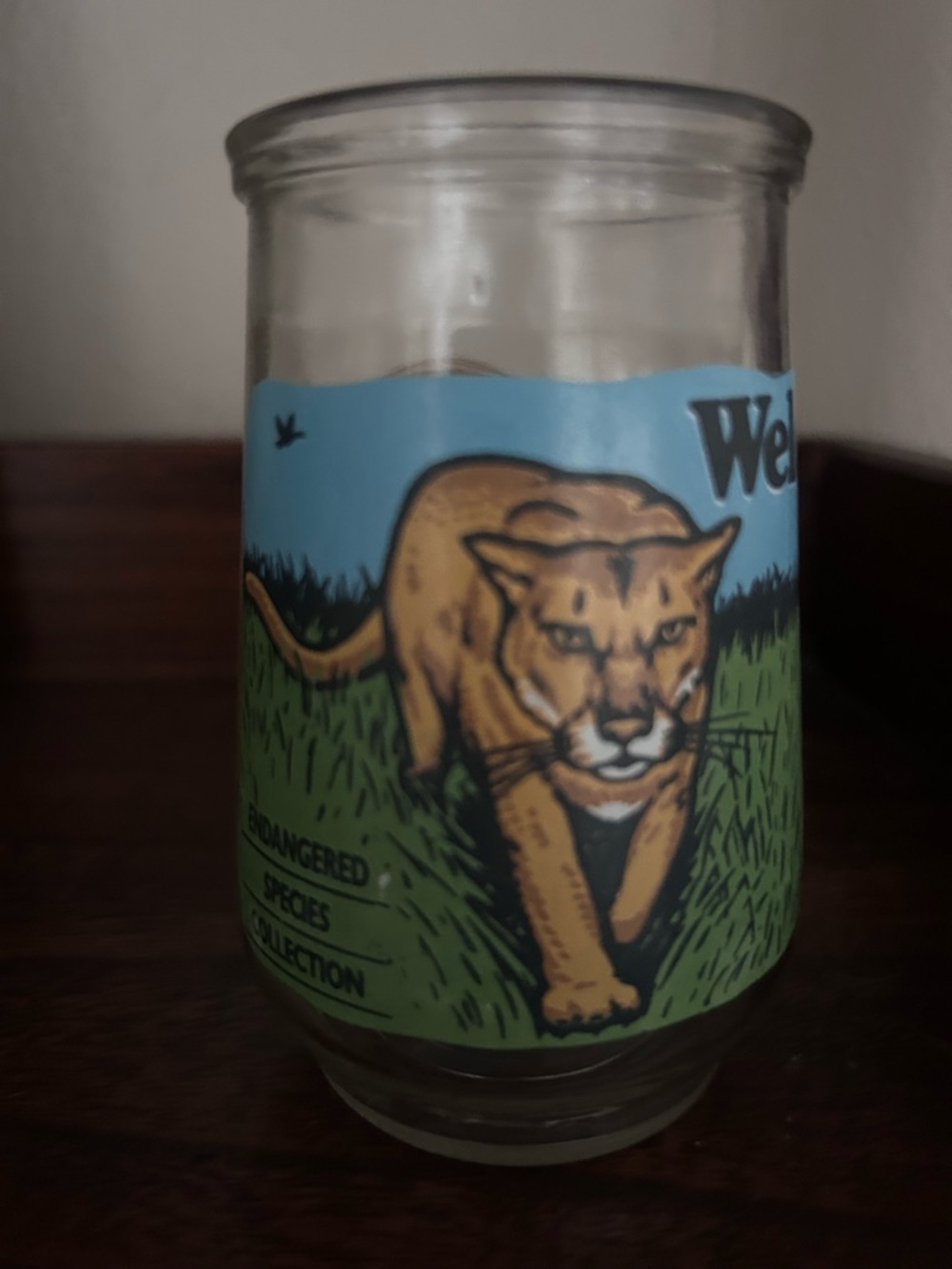 Vintage Welch's Cougar jelly jar